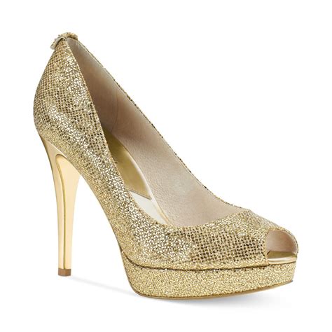 michael kors shoes gold platform pumps|michael kors platform booties.